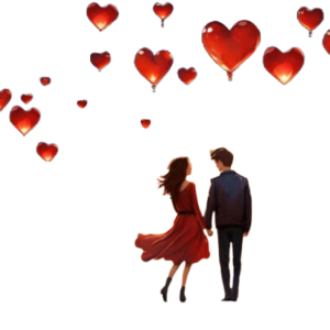 Pareja con Corazones